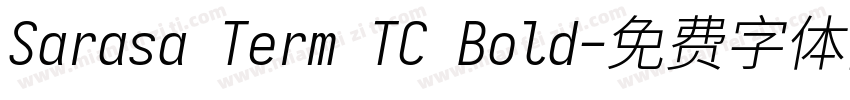 Sarasa Term TC Bold字体转换